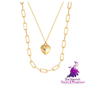 Loving Heart Twin Clavicle Chain