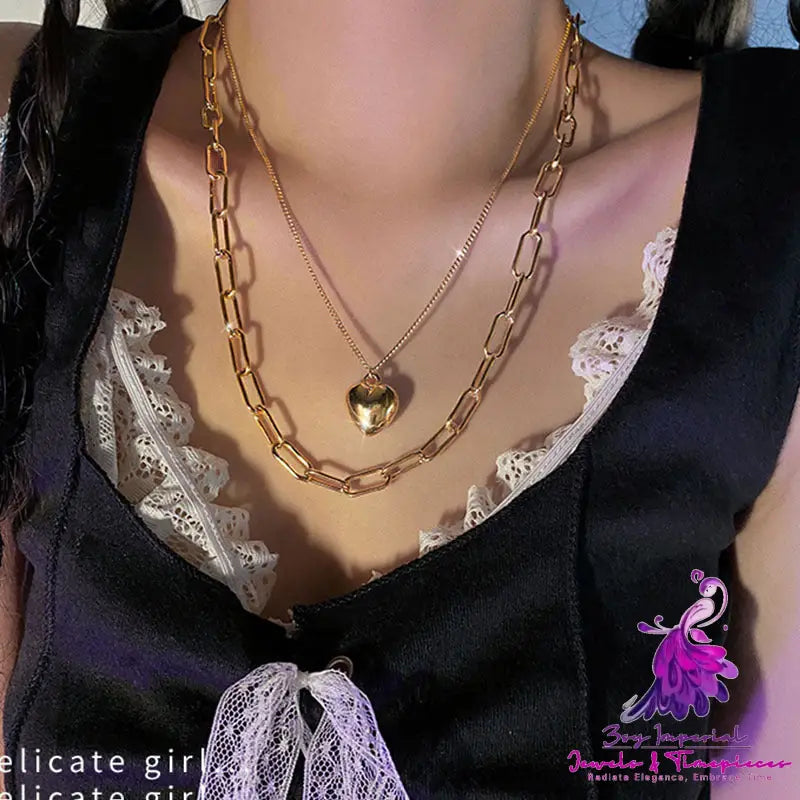 Loving Heart Twin Clavicle Chain