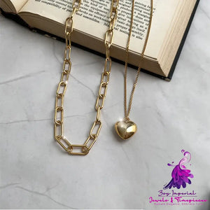 Loving Heart Twin Clavicle Chain