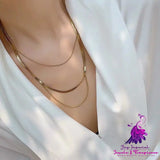 Snake Bone Three-layer Clavicle Chain