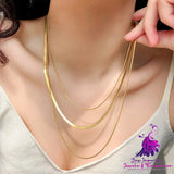 Snake Bone Three-layer Clavicle Chain