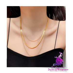 Snake Bone Three-layer Clavicle Chain