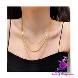 Snake Bone Three-layer Clavicle Chain