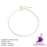 Golden Pearl Clavicle Chain