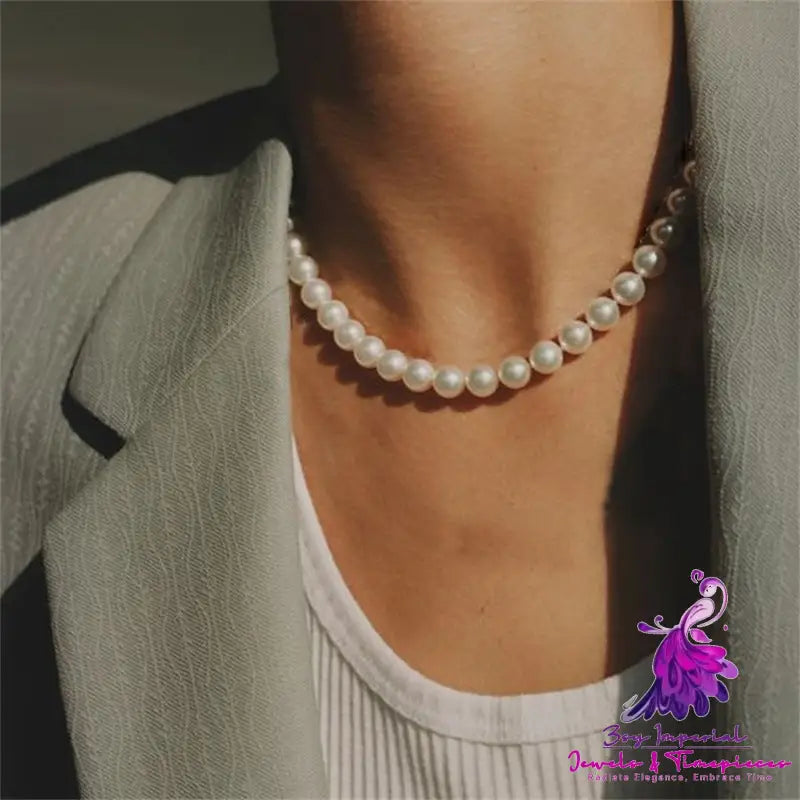 Golden Pearl Clavicle Chain