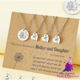 Mother’s Day Card Necklace Heart Parent-child Clavicle