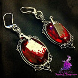 Bloody Cleaver Gothic Earrings