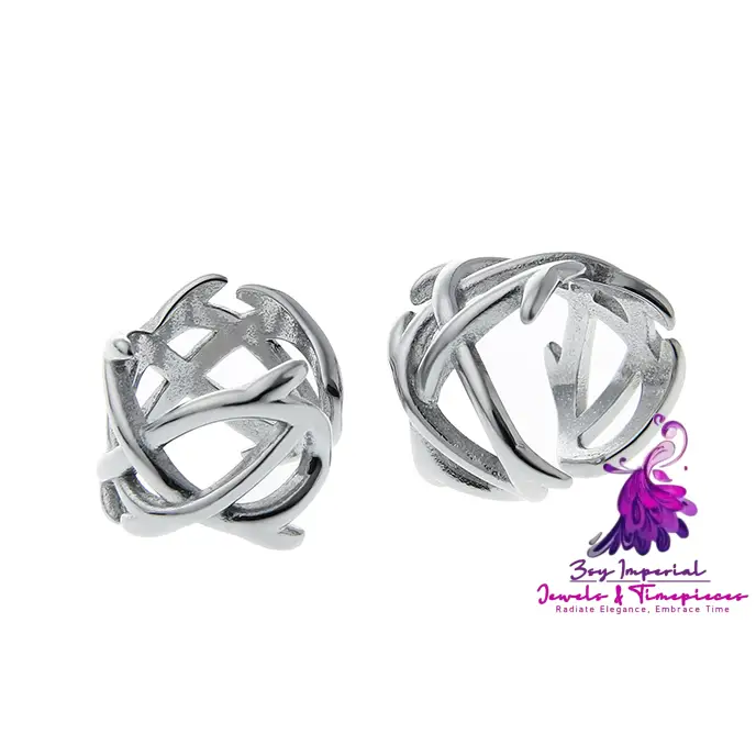 Exquisite Silver Vine Earless Ear Clip