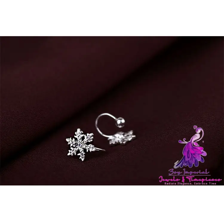 Full Diamond Snowflake Ear Clip