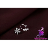 Full Diamond Snowflake Ear Clip