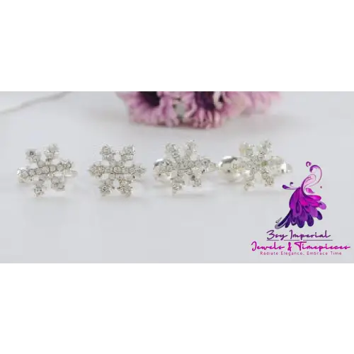 Full Diamond Snowflake Ear Clip