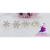 Full Diamond Snowflake Ear Clip