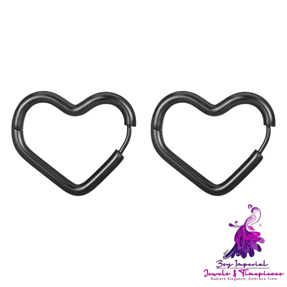 Heart-shaped Titanium Steel Ear Clip