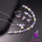 Clover Zircon Diamond Jewelry Set