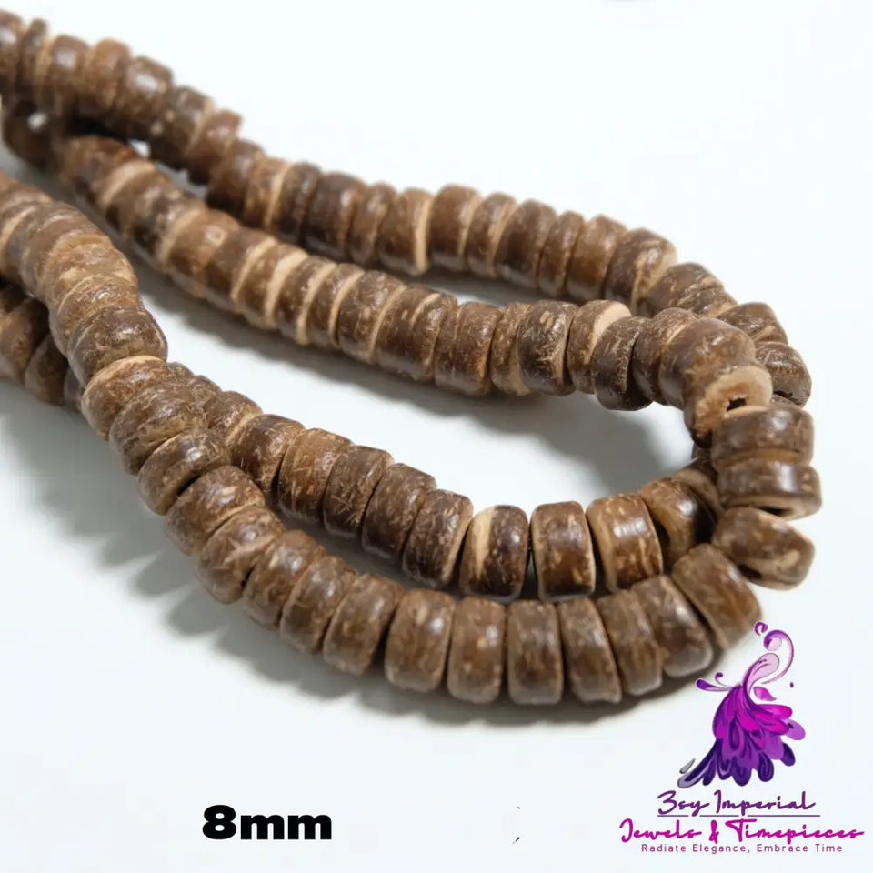 Coconut Shell Flat Bead Bracelet