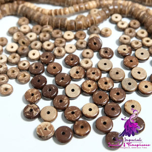 Coconut Shell Flat Bead Bracelet