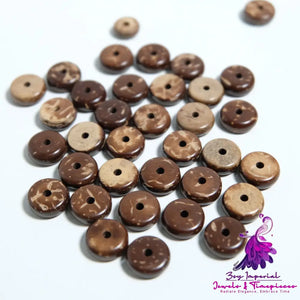 Coconut Shell Flat Bead Bracelet