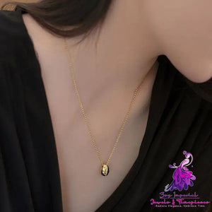 Coffee Bean Collar Chain Pendant S925 Necklace