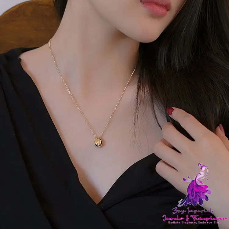 Coffee Bean Collar Chain Pendant S925 Necklace