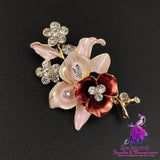 Diamond Flower Corsage Brooch