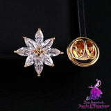 Crystal Brooch Collar Pin