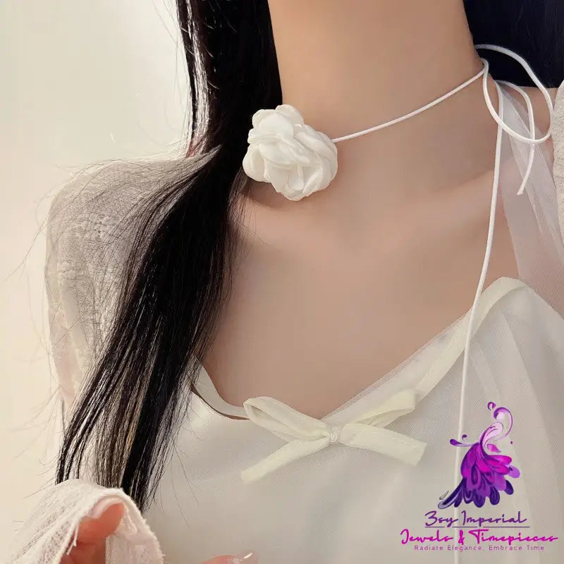 Rose Blossom Collar Necklace Decorative Accessories