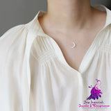 Natural Shell Moon Necklace Collar