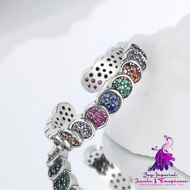 Color Diamond Sterling Silver Ring