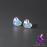 Color Heart Shape Personality Stud Earrings