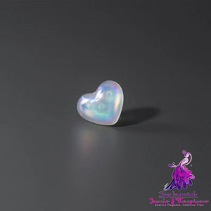 Color Heart Shape Personality Stud Earrings