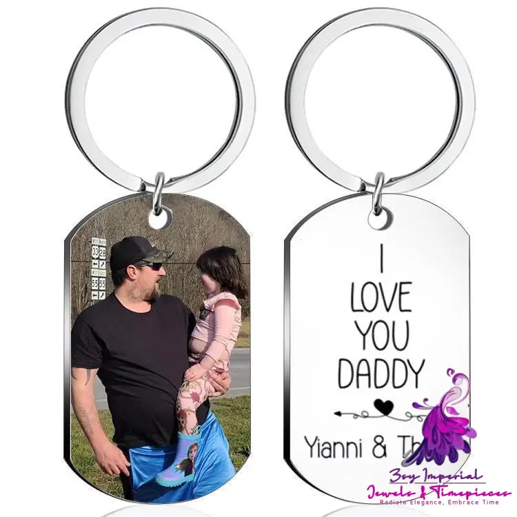 Color Printing Stainless Steel Keychain