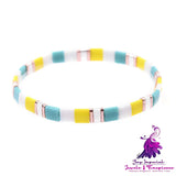 Color Square Beaded Bracelet