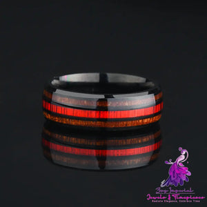 Colored Ring With Wood Grain