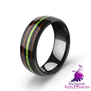 Colored Ring With Wood Grain