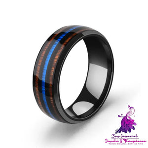 Colored Ring With Wood Grain