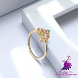 Diamond Colored Zircon Ring