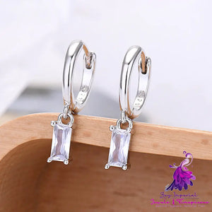 Rectangular Zirconia Earrings