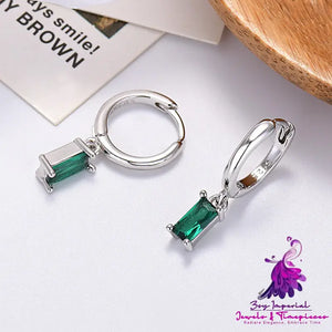 Rectangular Zirconia Earrings