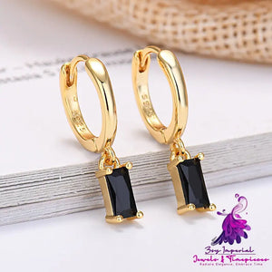 Rectangular Zirconia Earrings