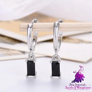 Rectangular Zirconia Earrings