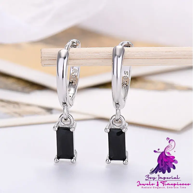 Rectangular Zirconia Earrings