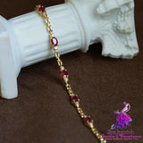 Pigeon Blood Red Ruby Diamond Bracelet