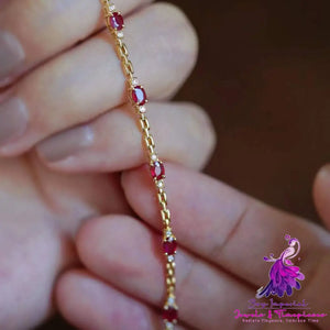 Pigeon Blood Red Ruby Diamond Bracelet