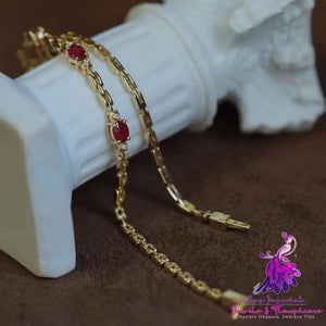 Pigeon Blood Red Ruby Diamond Bracelet