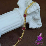 Pigeon Blood Red Ruby Diamond Bracelet