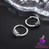 Colorful Small Circle Zircon Earrings