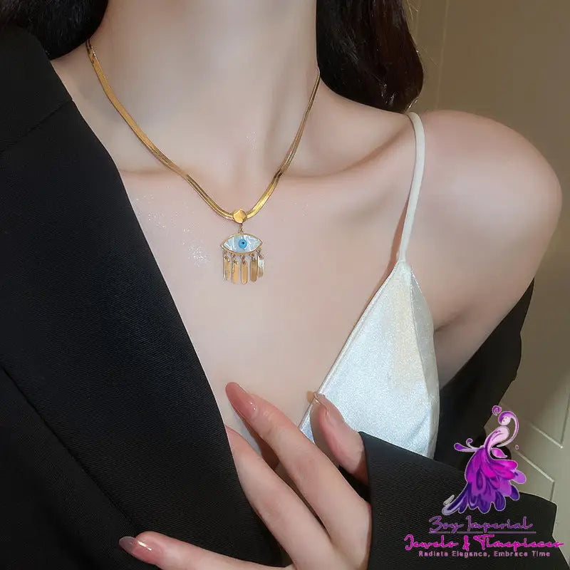 Colorful Zircon Geometric Square Necklace