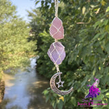 Colorful Handmade Natural Raw Stone Hanging Ornament