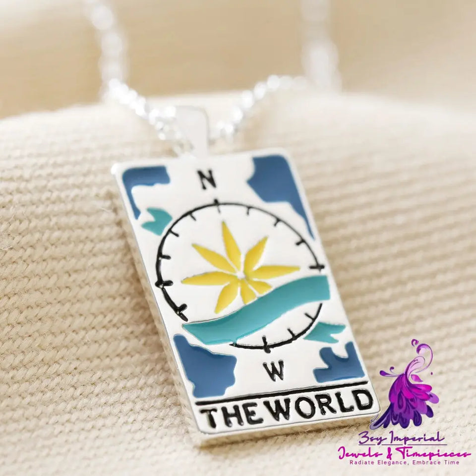 Colorful Oil Tarot Necklace