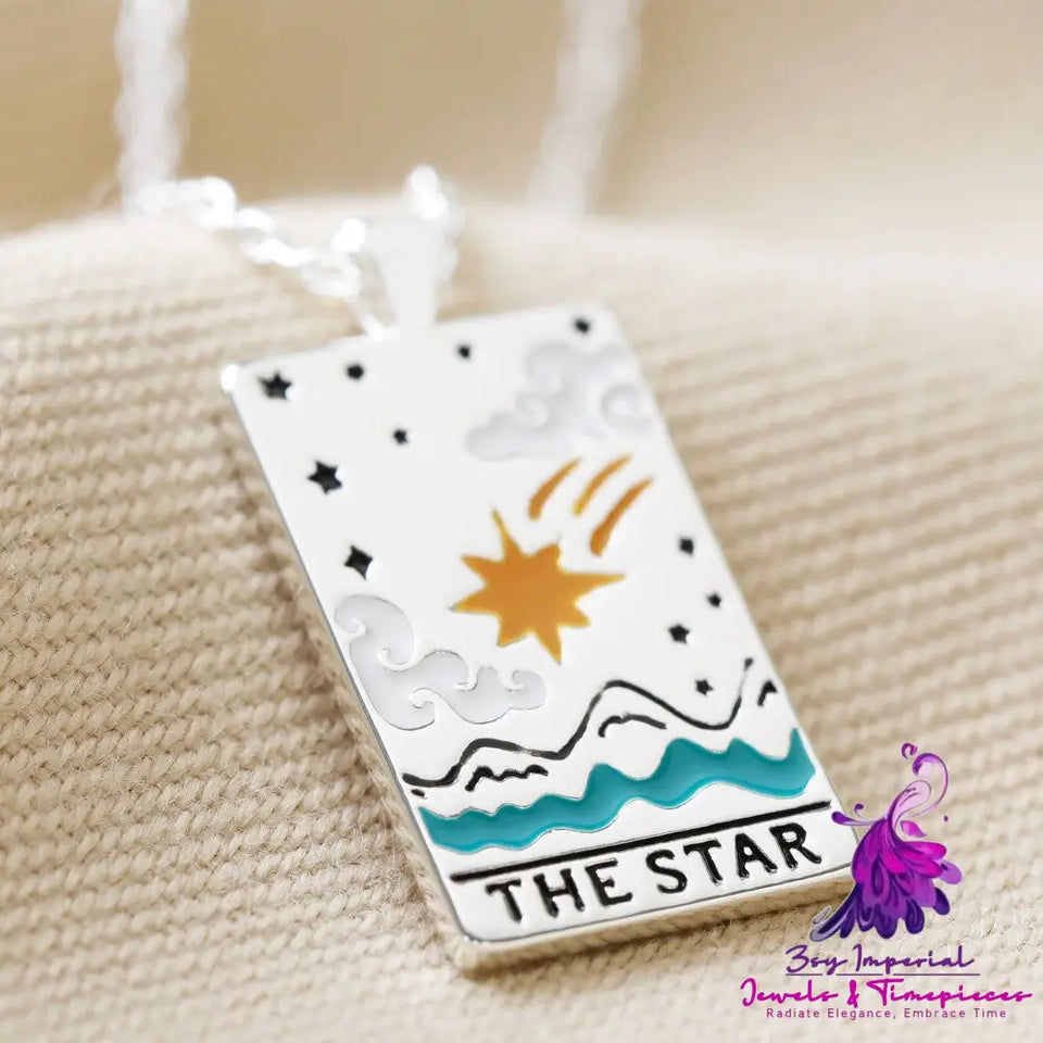 Colorful Oil Tarot Necklace